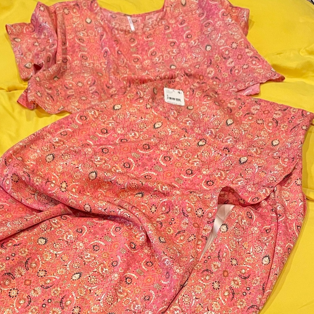 Free People  Marion crop top and skirt sets Color is candy comb size 4